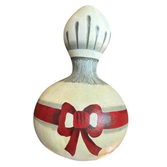Hand painted Gourd‎ Art Chef Sugar Spice Kitchen Decor Whimsical Folk Art Signed - Picture 6 of 11